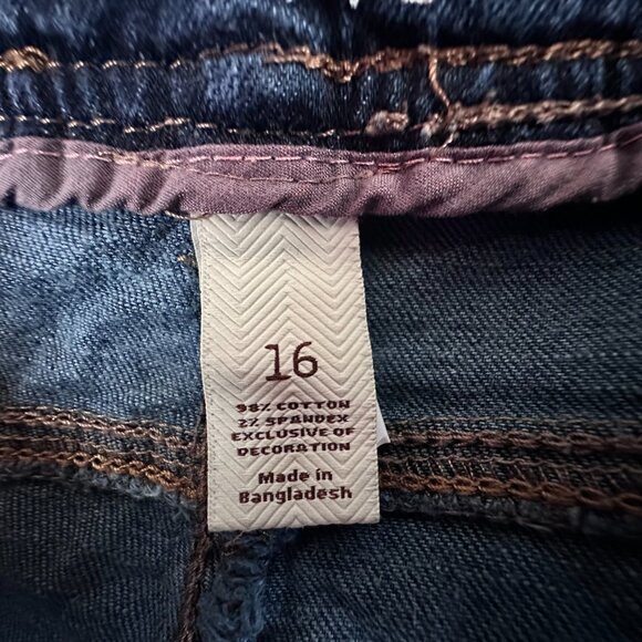 Sonoma Women's 16 Modern Fit Denim Jean Capris Contrast Stitching Mid-rise - Picture 8 of 9